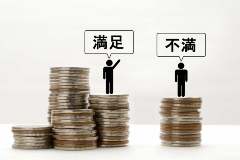 お金に対する満足・不満