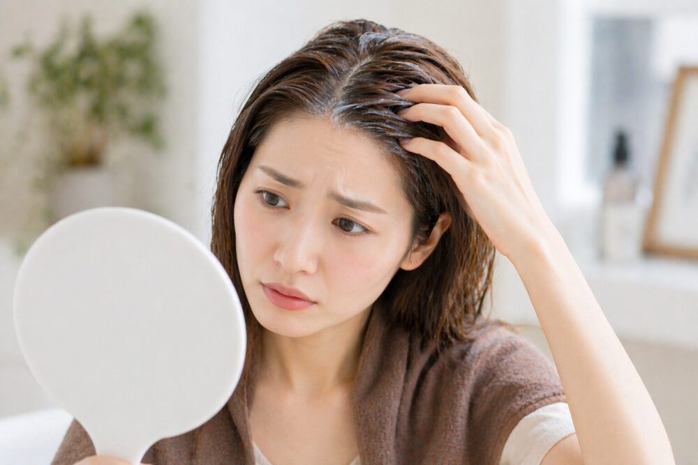 ヘアカラー後に頭皮環境が気になっている女性
