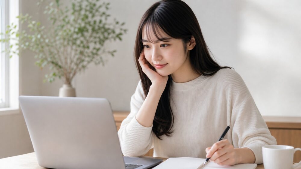 縮毛矯正のサロン選びを比較する20代女性