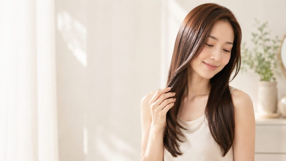 ツヤ髪を手に入れた女性