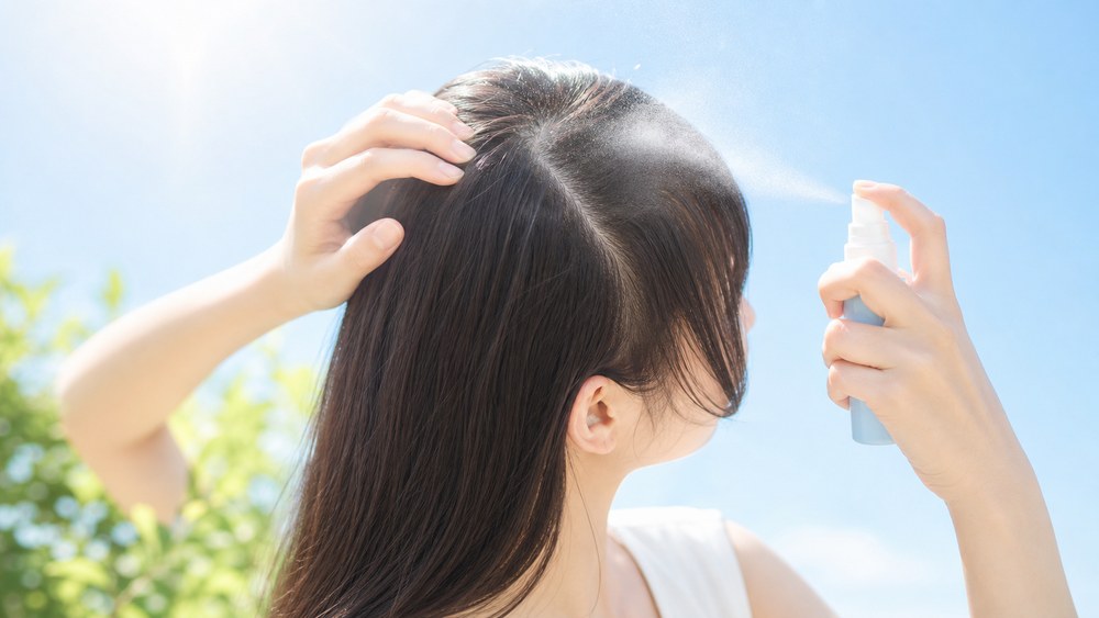 頭皮・分け目の日焼けをUVスプレーで防ぐ夏のヘアケア
