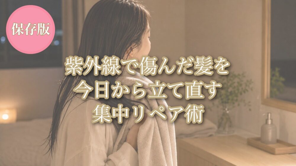 紫外線で傷んだ髪を今日から立て直す集中リペア術のイメージ