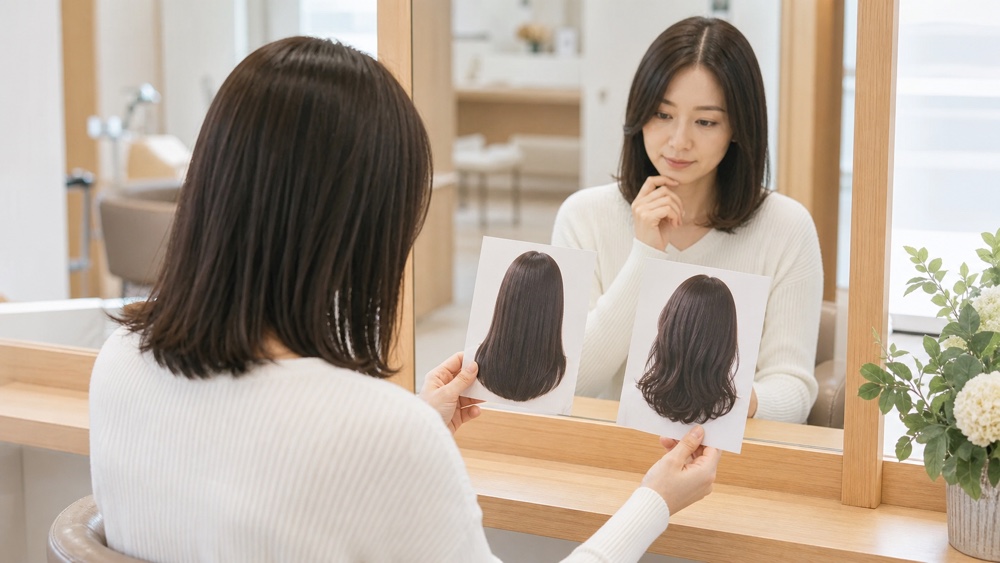 髪質改善トリートメントの向き不向きを考える女性
