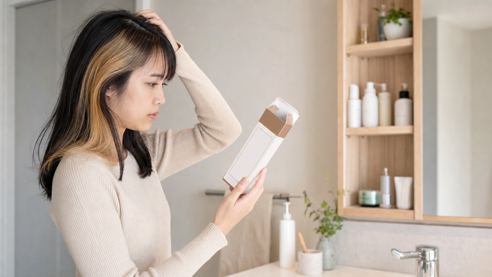 ホームカラー履歴を思い出す日本人女性