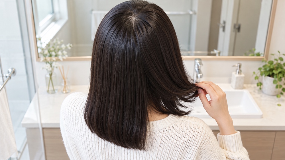 原因④つむじの向きなど生え癖で片側だけはねる