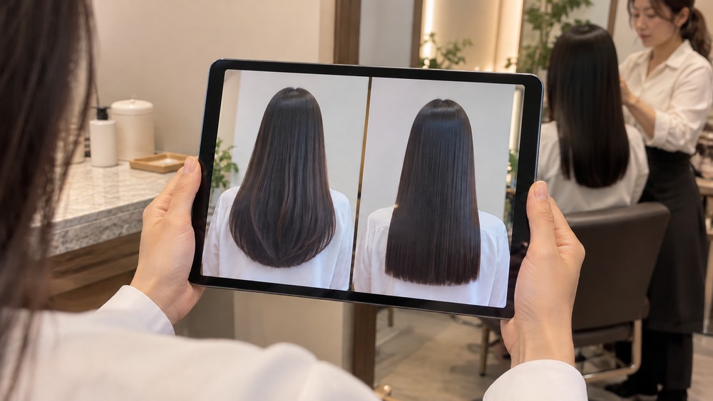 なりたい写真と避けたい写真の両方を見せる